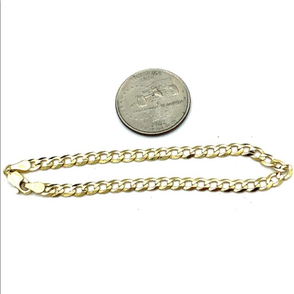 14kt yellow gold cuban bracelet